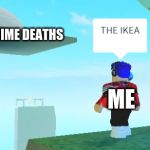IKEA | TOP 10 SADDEST ANIME DEATHS; ME | image tagged in ikea | made w/ Imgflip meme maker
