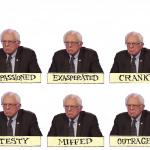 Many moods of Bernie Sanders