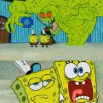 two spongebobs monster