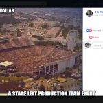 the COTTON BOWL stadium | THE TEXXAS WORLD MUSIC FESTIVAL 1984 / COTTON BOWL / DALLAS; A STAGE LEFT PRODUCTION TEAM EVENT | image tagged in the cotton bowl stadium | made w/ Imgflip meme maker