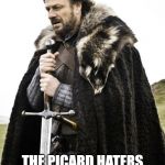 Ned Stark | BRACE YOURSELF; THE PICARD HATERS ARE ABOUT TO TELL US ALL ABOUT HOW BAD IT IS | image tagged in ned stark | made w/ Imgflip meme maker