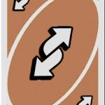 Uno brown reverse card