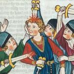 Suffering Middle Ages Poke Head With A Sword