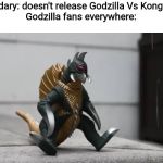 Sad Gigan | Legendary: doesn't release Godzilla Vs Kong trailer
Godzilla fans everywhere: | image tagged in sad gigan | made w/ Imgflip meme maker