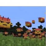 Angry Minecraft bees meme