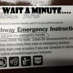what to do in subway emergencies