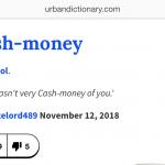 Cash money definition