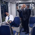 Obama Metro Sleeping Guy