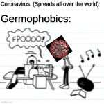 Diary of a Wimpy Kid | Coronavirus: (Spreads all over the world); Germophobics: | image tagged in diary of a wimpy kid | made w/ Imgflip meme maker