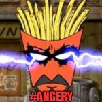 Frylock lightning eyes | #ANGERY | image tagged in frylock lightning eyes,angery | made w/ Imgflip meme maker