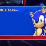 Sonic says