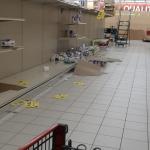 Empty grocery store