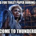 Thunderdome | SHOPPING FOR TOILET PAPER DURING COVID 19; WELCOME TO THUNDERDOME | image tagged in thunderdome | made w/ Imgflip meme maker