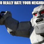 Miles the monster | WHEN YOU REALLY HATE YOUR NEIGHBOR'S CAR. | image tagged in miles the monster | made w/ Imgflip meme maker