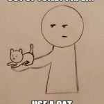 Use a cat | OUT OF TOILET PAPER? USE A CAT | image tagged in use a cat | made w/ Imgflip meme maker