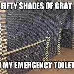 Fifty Shades of grey books | FIFTY SHADES OF GRAY; IS NOW MY EMERGENCY TOILET PAPER | image tagged in fifty shades of grey books | made w/ Imgflip meme maker