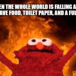 elmo fire meme shirt