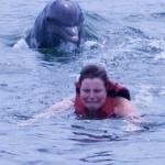 Dolphin Chases Woman