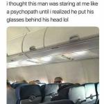 creepy dude on plane