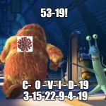 2319 | 53-19! C-  O - V- I - D- 19
  3-15-22-9-4- 19 | image tagged in 2319 | made w/ Imgflip meme maker