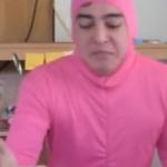 Pink Guy Holding Imaginary Phone