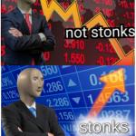 Not stonks and stonks meme