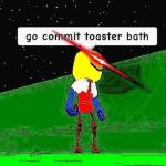 Go commit toaster bath meme