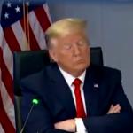 Sleepy Don Trump nods off at COVID briefing meme