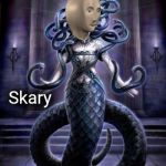 Skary | THE MONSTER UNDER MY BED | image tagged in skary | made w/ Imgflip meme maker