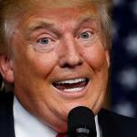 Trump teeth bared pupils dilated