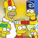 Simpsons | N; YOU; TUBE; HULU | image tagged in simpsons | made w/ Imgflip meme maker