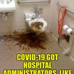 Mess | COVID-19 GOT HOSPITAL ADMINISTRATORS  LIKE | image tagged in mess | made w/ Imgflip meme maker
