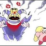 Kirby runs from Magalor meme