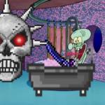 Skeletron Prime drops by Squidward's house