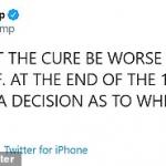 Trump tweet covid-19 cure problem