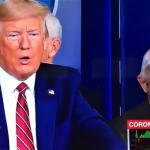 Trump talks bullshit, Dr. Anthony Fauci facepalm meme