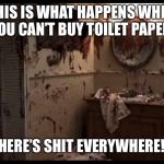 Toilet paper shortage meme