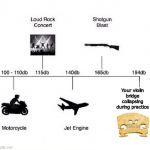 Decibel noise | Your violin bridge collapsing during practice | image tagged in decibel noise | made w/ Imgflip meme maker