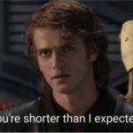 youre shorter than i expected meme