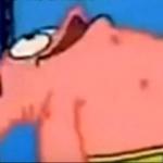 Patrick staring up