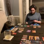 Cat Playing Board Games