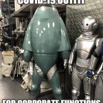 My new COVID-19 outfit for corporate functions or getting toilet paper | MY NEW COVID-19 OUTFIT; FOR CORPORATE FUNCTIONS OR GETTING TOILET PAPER | image tagged in robot suit,quarantine,coronavirus,covid-19,fun | made w/ Imgflip meme maker