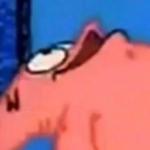 Patrick looking up meme