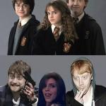 Harry Potter Hermiona Granger Ron Wesley meme