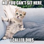 You wanna what? | NO, YOU CAN'T SIT HERE; I CALLED DIBS | image tagged in you wanna what | made w/ Imgflip meme maker