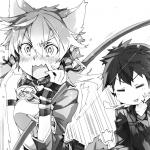 Kirito pulling tail meme