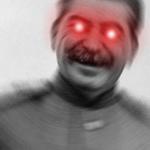 Stalin with red eyes