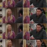 Phoebe teaching french to Joey in Friends