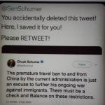 Chuck Schumer Deleted Tweet!