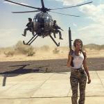 Sexy Woman Helicopter Gun